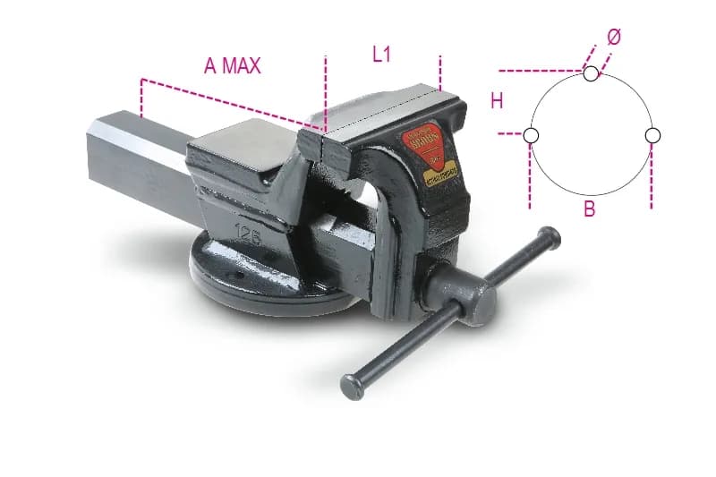 Beta 015990125 1599F Parallel Bankschroef 125 mm