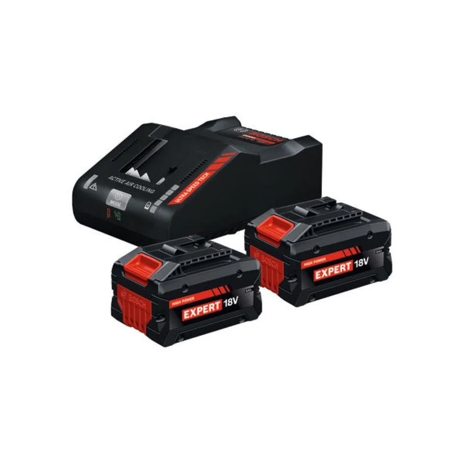 Bosch Blauw Accessoires 1600A0373T EXBA18V-80/160 Accu Starterset (2x EXBA18V-80 en lader EXAL18V-160 in doos