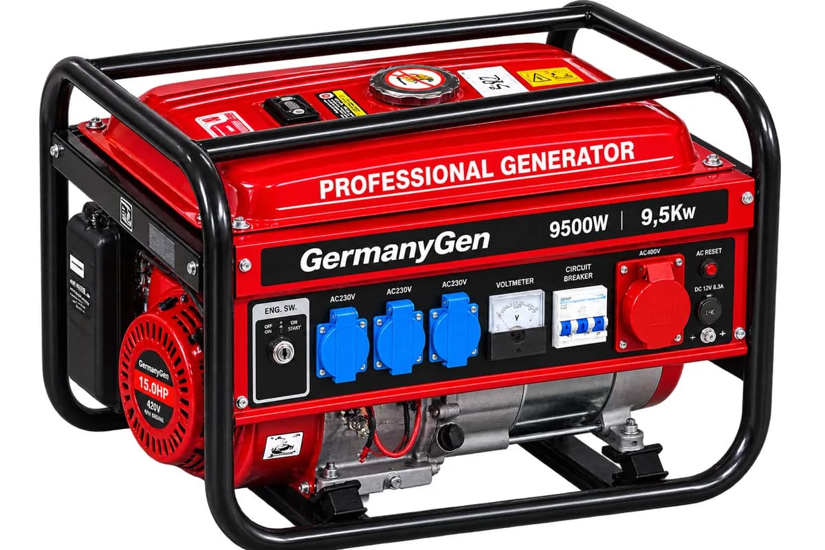 Benzine Noodstroomaggregaat 9500W Trekstart