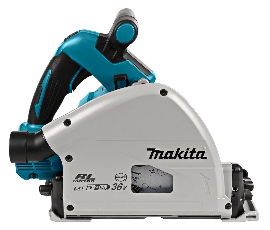 Makita DSP600ZJ2 Accu Invalcirkelzaag 2 x 18V zonder accu's en lader + geleiderail 1500mm + tas