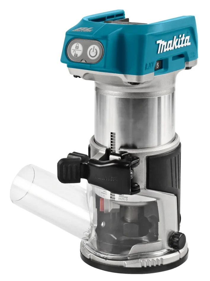 Makita DRT50ZJX9 Freesmachine 18 Volt Li-ion zonder accu's en lader + Geleiderailadapter