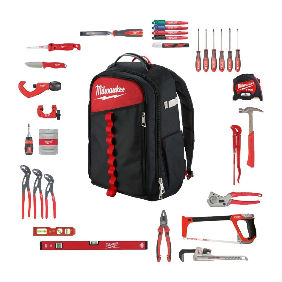 Milwaukee Accessoires 4932501190 Loodgieterset in PACKOUT low profile rugzak 38-delig