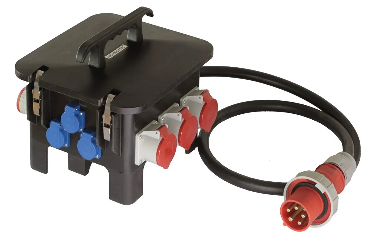Schwabe 60561 CEE Mobiele Stroomverdeler M6 400V/63A IP44 H07RN-F5G16 2m